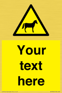 Custom warning horses